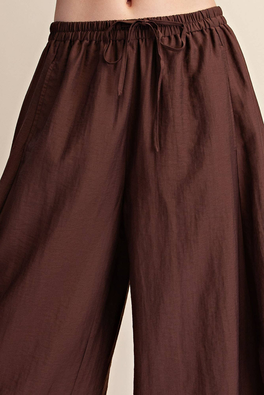 Cropped Lace Trim Balloon Pants