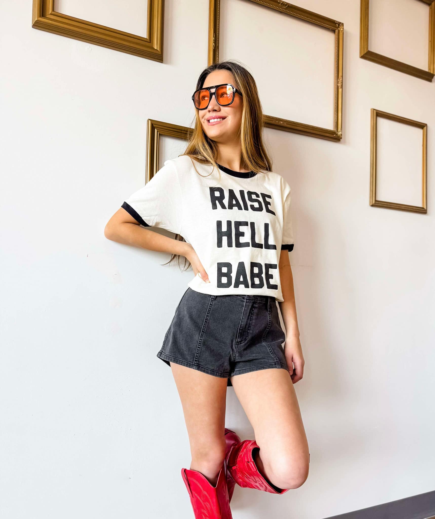 Raise Hell Babe Ringer Shirt
