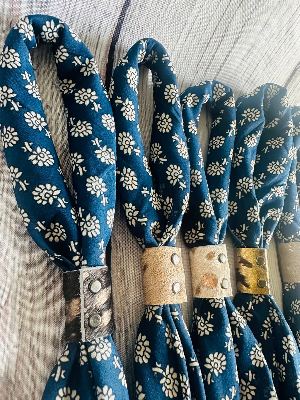Blue Floral Bandanas