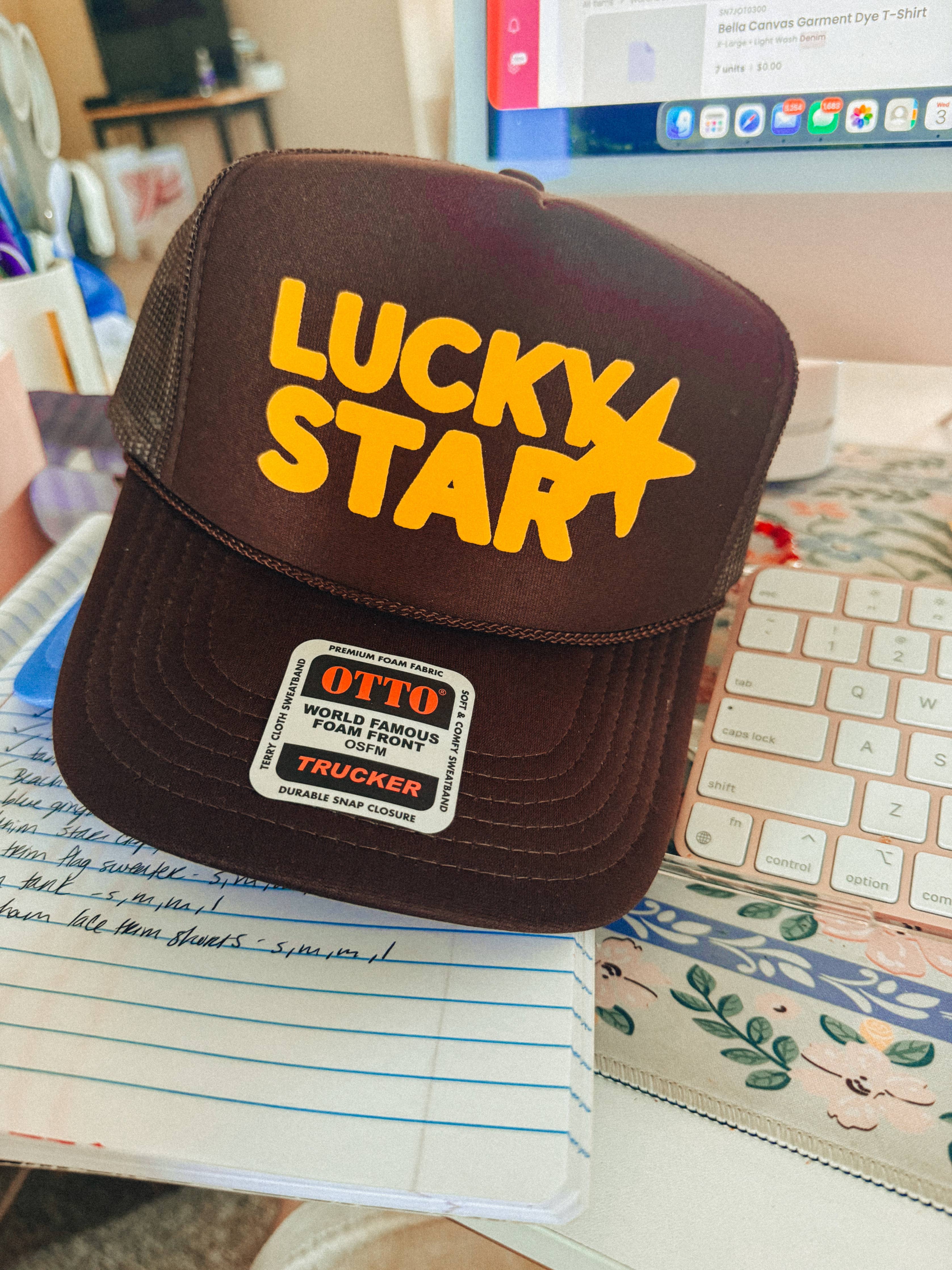 Lucky Star, Western Gold Puff Summer Trucker Hat