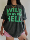 Wild as hell grunge Graphic Tee - Smoke