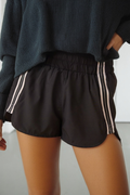 Striped Detail Athleisure Shorts