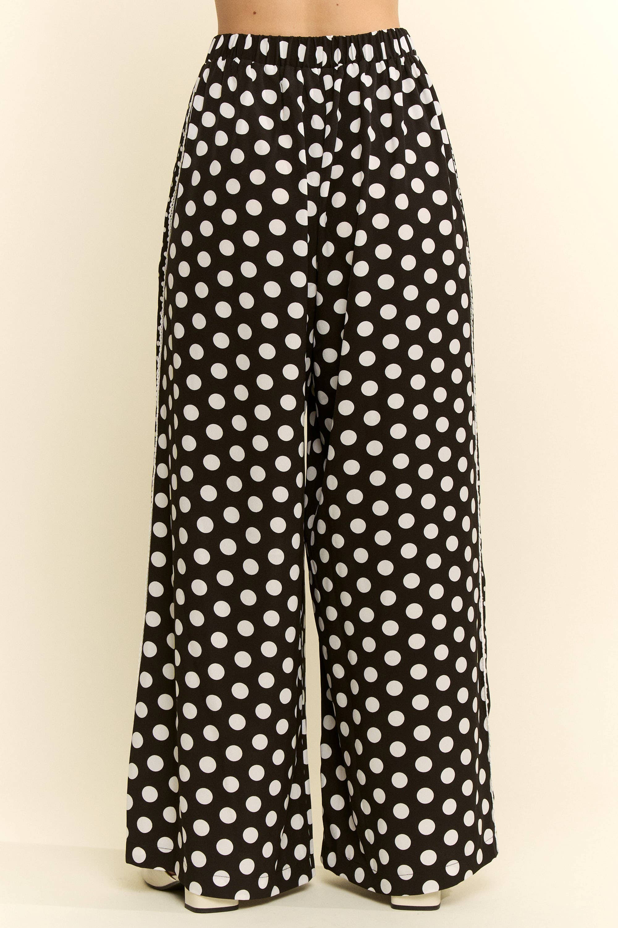CONTRAST DOT SIDE PANEL PANTS