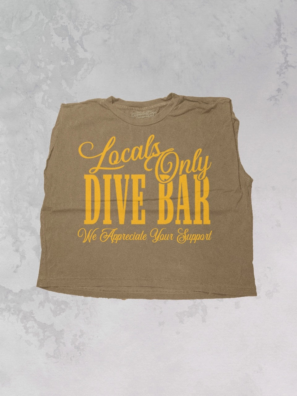 Locals only dive bar boxy tank