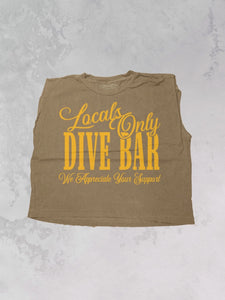 Locals only dive bar boxy tank
