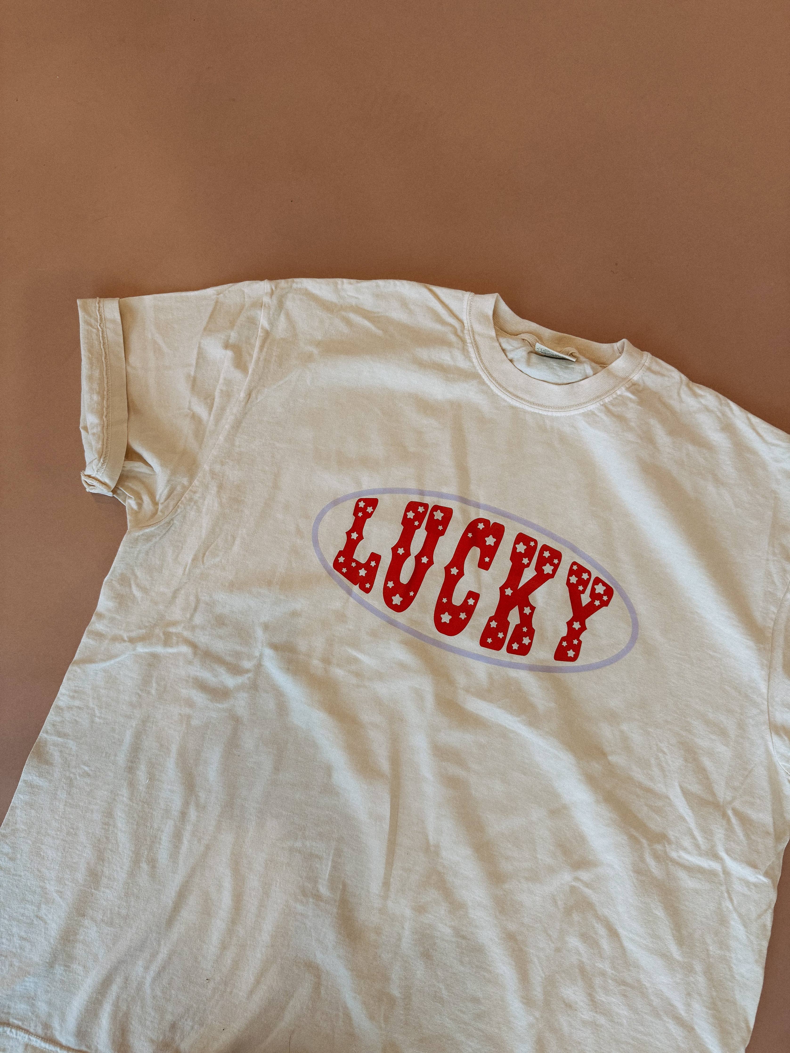 Star studded lucky graphic tee
