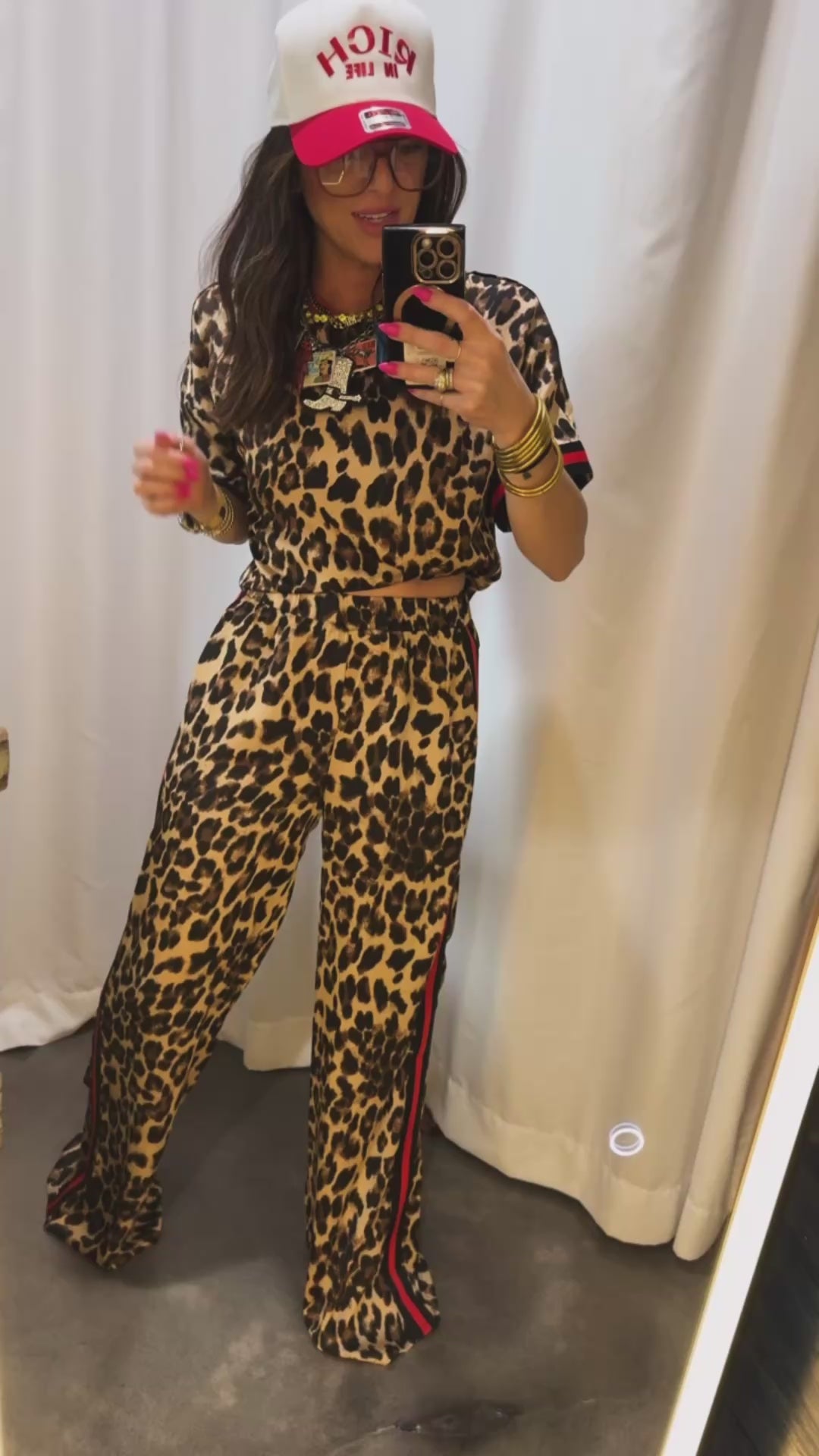 Leopard Satin Set